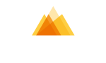 Logo des Städtenetzwerks SÜD ALPEN RAUM (Southern Alpine Cities). Über dem Schriftzug, welcher als Registered Trademark markiert ist, sieht man sich überlagernde gelbe bis orangene Dreiecke, die Bergketten darstellen sollen.